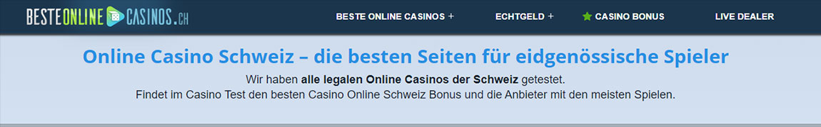 Finde Online Casino Testberichte unter besteonlinecasinos.ch